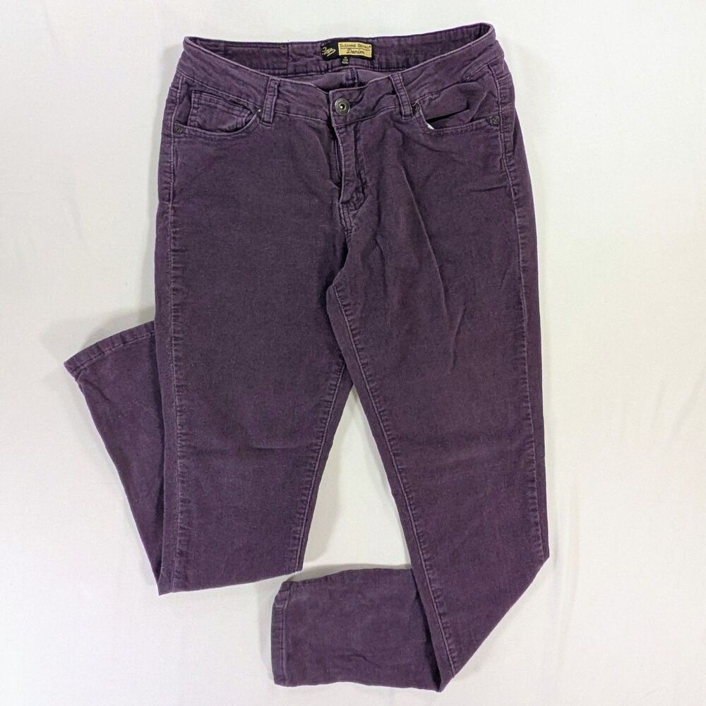 Suzanne Betro purple corduroy Jeans Size 10 skinny whimsigoth witchy